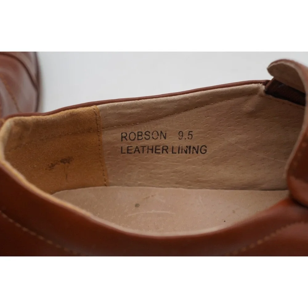 Flying Deer Robson Dress Shoes Slip On Oxford Brown Mens Size 9.5